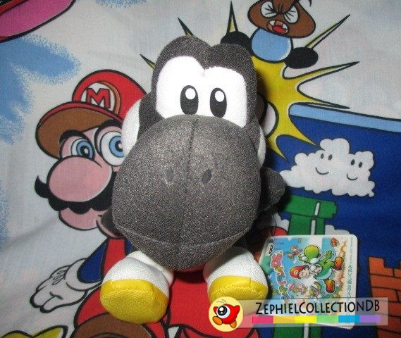 yoshi's island ds black yoshi plush